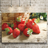 Basket Of Strawberry Canvas Prints Wall Art - Painting Canvas, Wall Decor, Canvas Art, For Sale