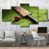 Bat and Ball Cricket, Stadium Canvas, Sport Art, Large Canvas, Multi Panels, Canvas Prints Wall Art Decor