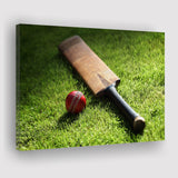 Bat and Ball Cricket, Stadium Canvas, Sport Art, Gift for him, Fan Gift, Canvas Prints Wall Art Decor