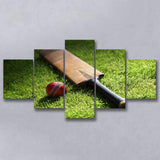 Bat and Ball Cricket, Stadium Canvas, Sport Art, Large Canvas, Multi Panels, Canvas Prints Wall Art Decor