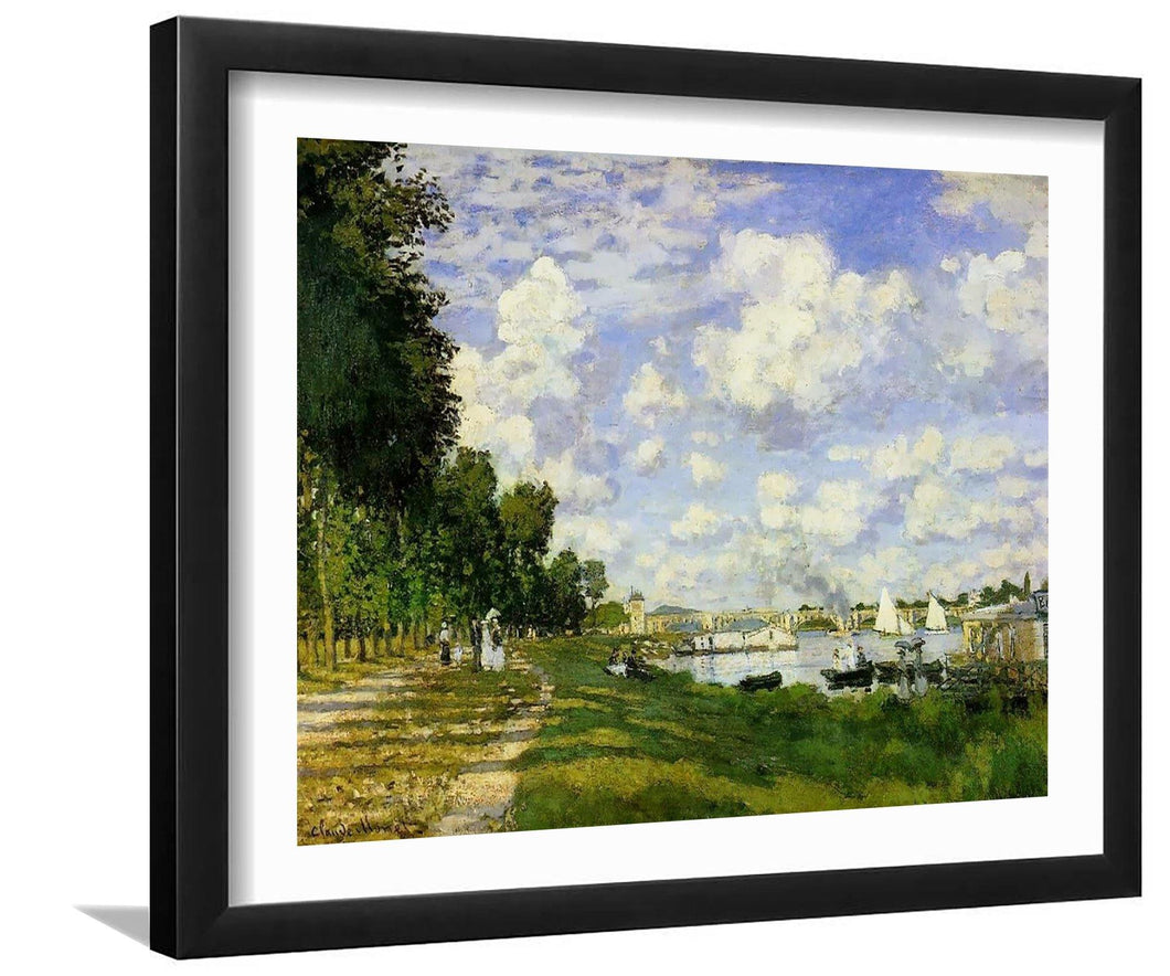 Bay On The Seine Near Argentea By Claude Monet-Canvas art,Art Print,Frame art,Plexiglass cover