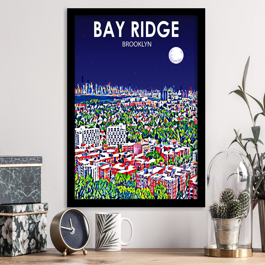 Bay Ridge Brooklyn Art V1, City Art Print, Framed Art Print Wall Art Home Decor, Framed Picture