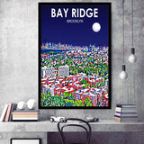 Bay Ridge Brooklyn Art V1, City Art Print, Framed Art Print Wall Art Home Decor, Framed Picture