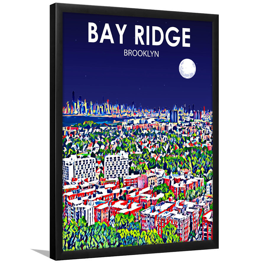 Bay Ridge Brooklyn Art V1, City Art Print, Framed Art Print Wall Art Home Decor, Framed Picture