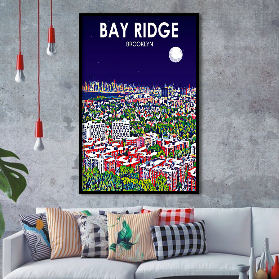 Bay Ridge Brooklyn Art V1, City Art Print, Framed Art Print Wall Art Home Decor, Framed Picture