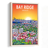 Bay Ridge Brooklyn Art, Large Canvas, Framed Canvas Print Wall Art Home Decor, Floating Frame