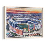Baylor Bears McLane Stadium Watercolor, Sport Art Prints Fan Gift, Framed Canvas Prints Wall Art Decor