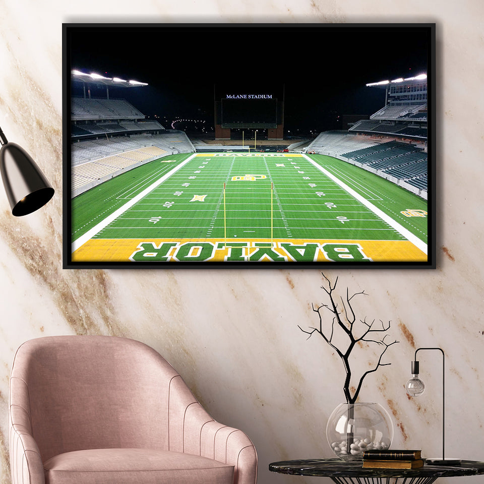 Baylor Bears Wall Art McLane Stadium Framed Canvas Prints American,Sport Stadium Art Prints, Fan Gift