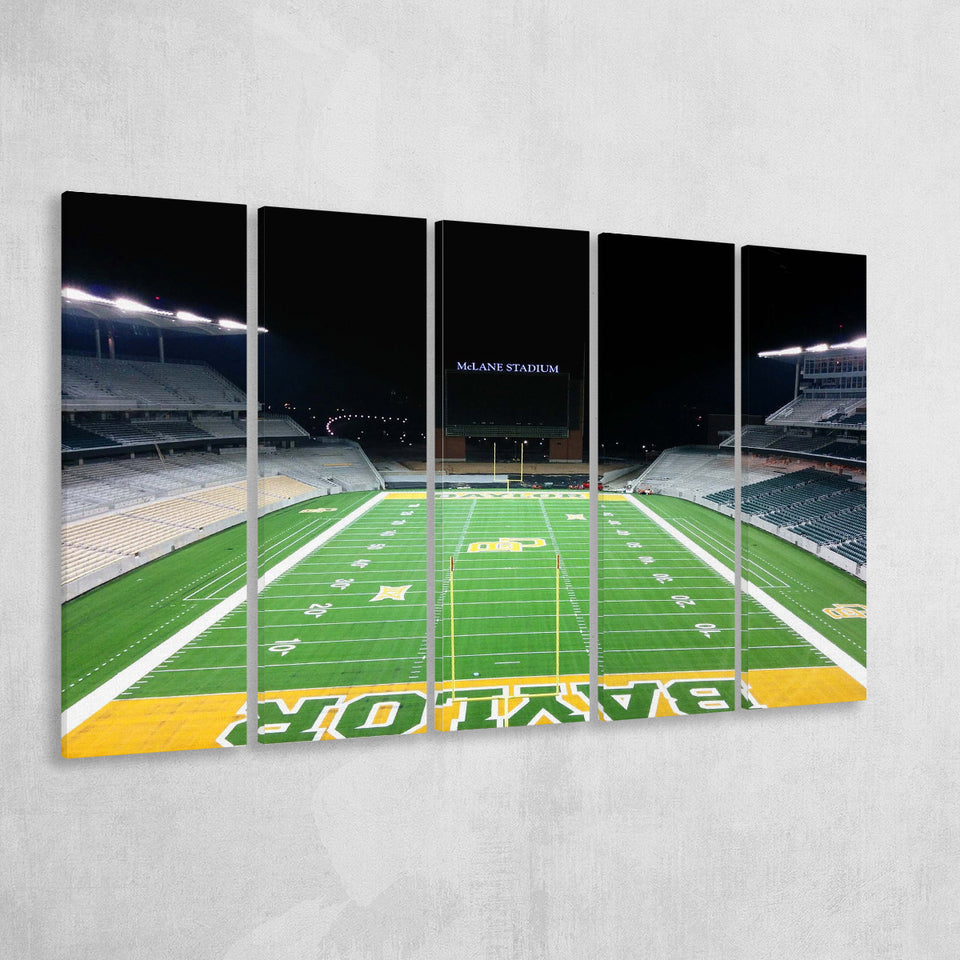 Baylor Bears Wall Art McLane Stadium Canvas Prints American,Multi Panels B,Sport Stadium Art Prints, Fan Gift