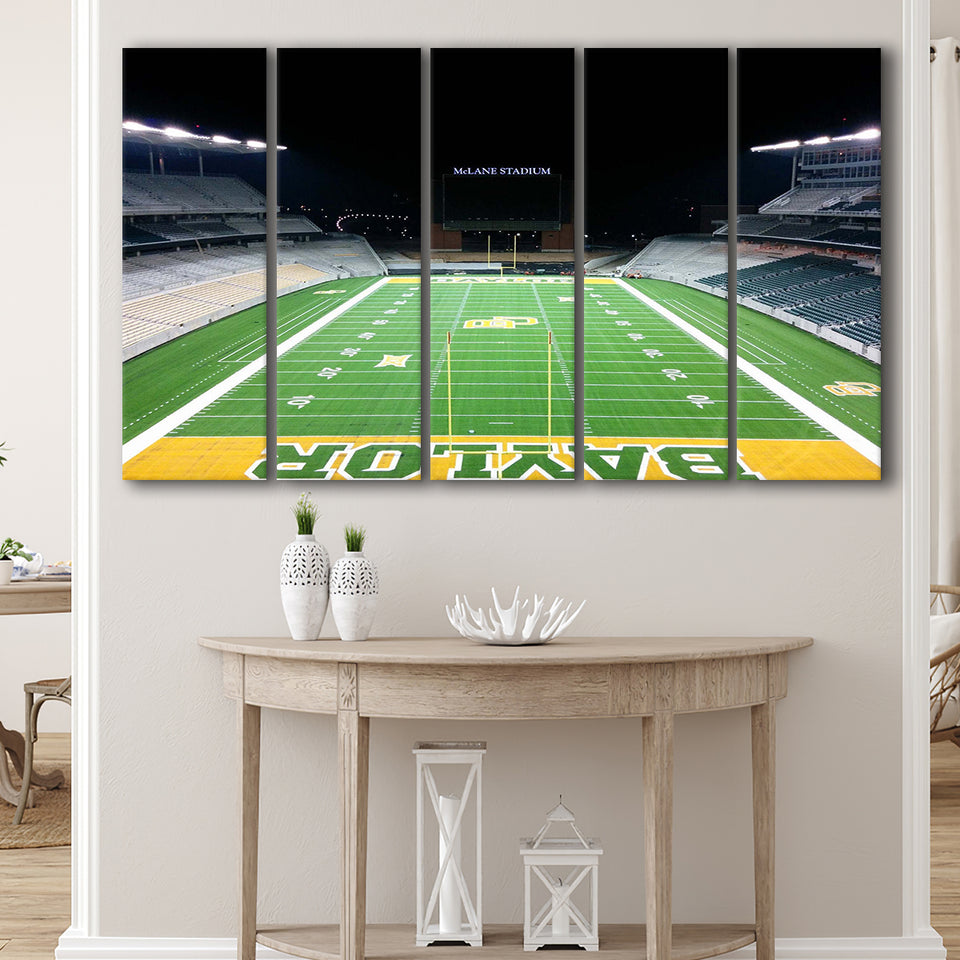 Baylor Bears Wall Art McLane Stadium Canvas Prints American,Multi Panels B,Sport Stadium Art Prints, Fan Gift