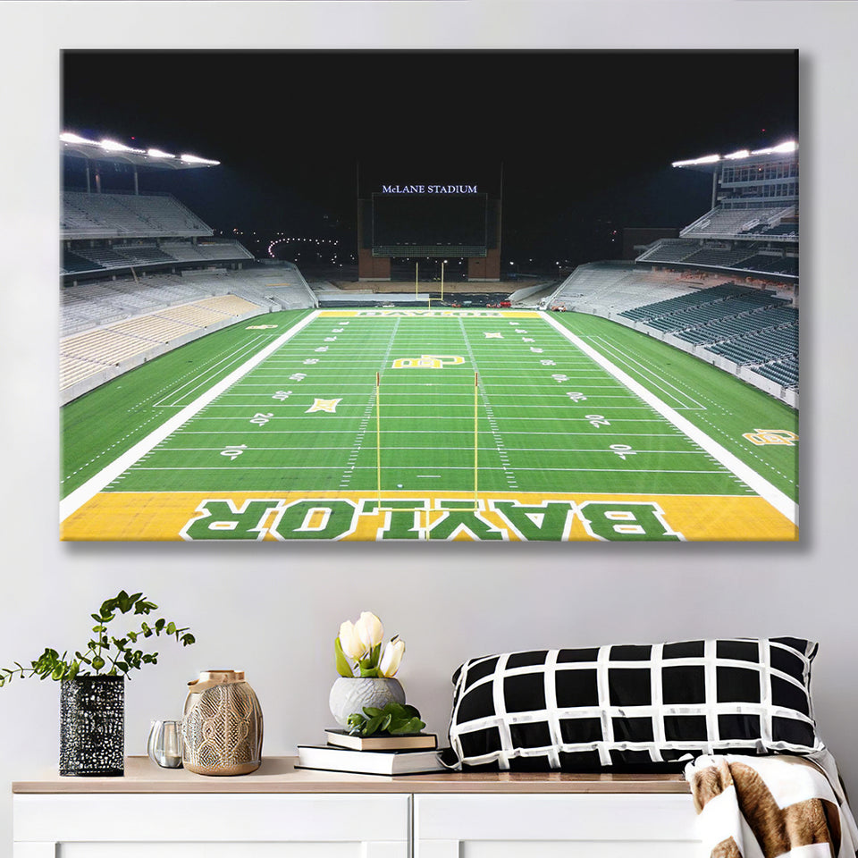 Baylor Bears Wall Art McLane Stadium Canvas Prints American,Sport Stadium Art Prints, Fan Gift, Wall Decor