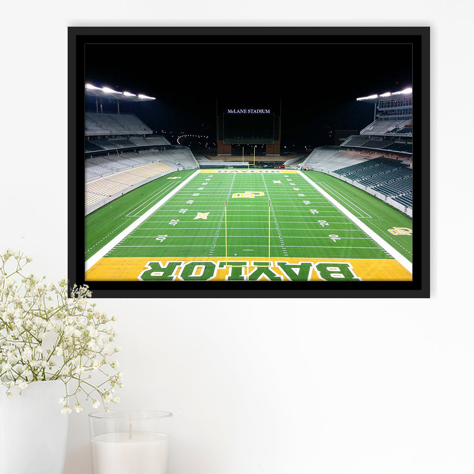 Baylor Bears Wall Art McLane Stadium Framed Canvas Prints American,Sport Stadium Art Prints, Fan Gift