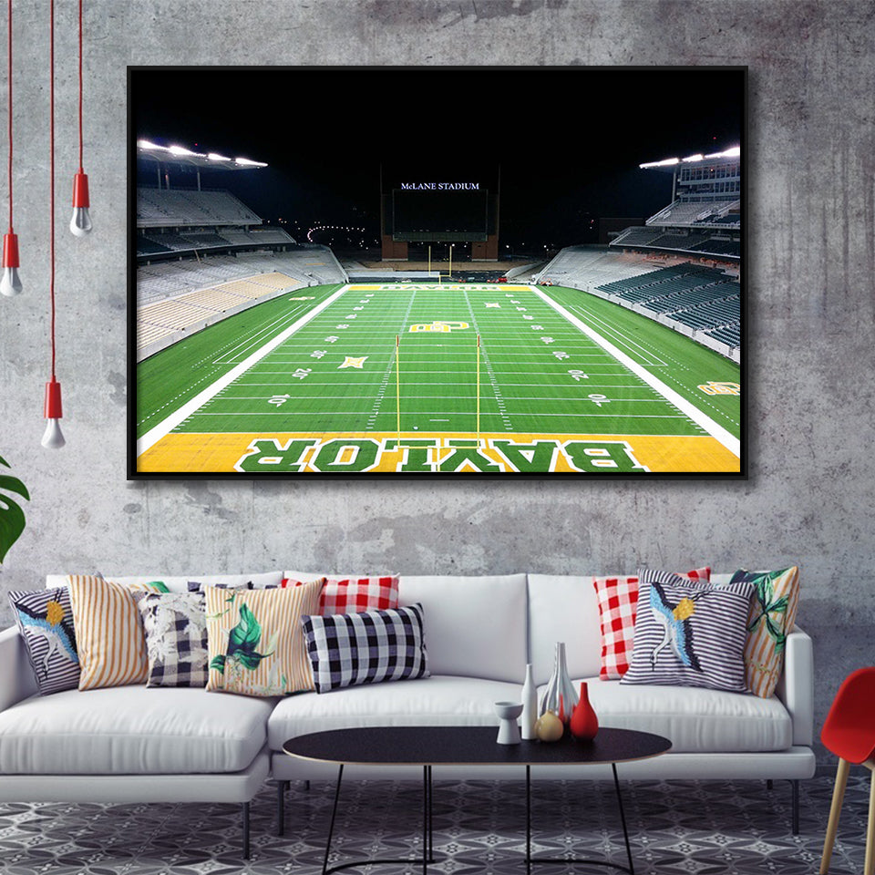 Baylor Bears Wall Art McLane Stadium Framed Canvas Prints American,Sport Stadium Art Prints, Fan Gift