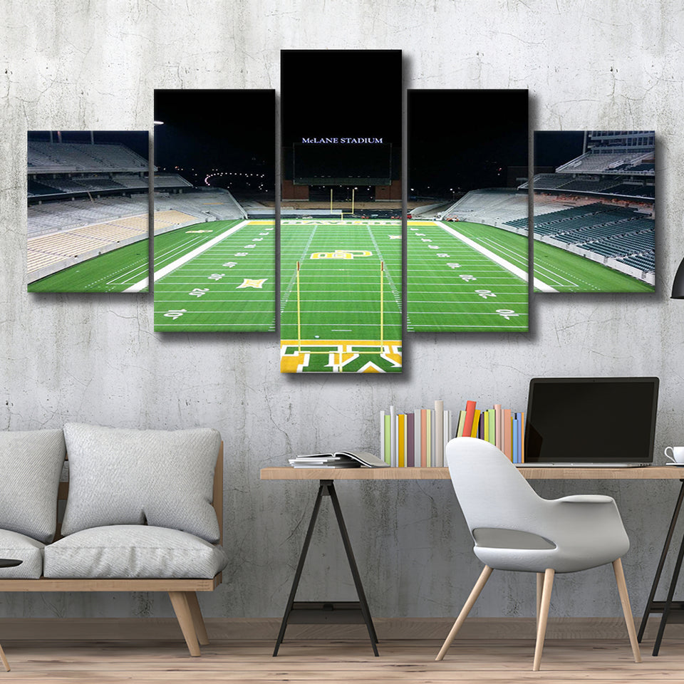 Baylor Bears Wall Art McLane Stadium Canvas Prints American,Multi Panels,Sport Stadium Art Prints, Fan Gift