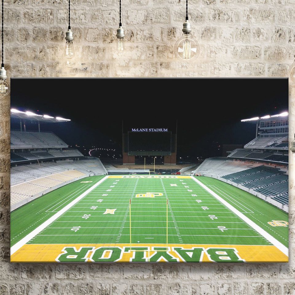 Baylor Bears Wall Art McLane Stadium Canvas Prints American,Sport Stadium Art Prints, Fan Gift, Wall Decor