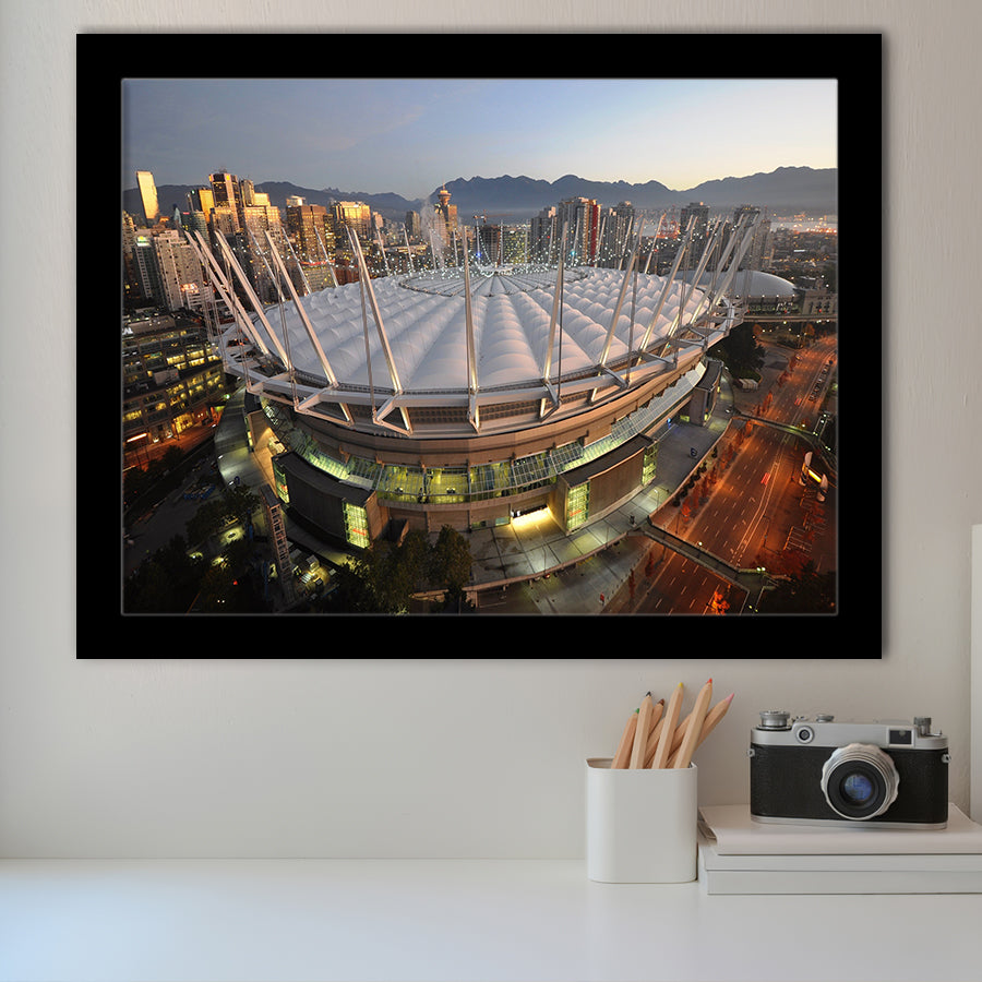 Bc Place Aerial View, Stadium Canvas, Sport Art, Gift for him, Framed Art Prints Wall Art Decor, Framed Picture
