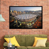 Bc Place Aerial View, Stadium Canvas, Sport Art, Gift for him, Framed Art Prints Wall Art Decor, Framed Picture