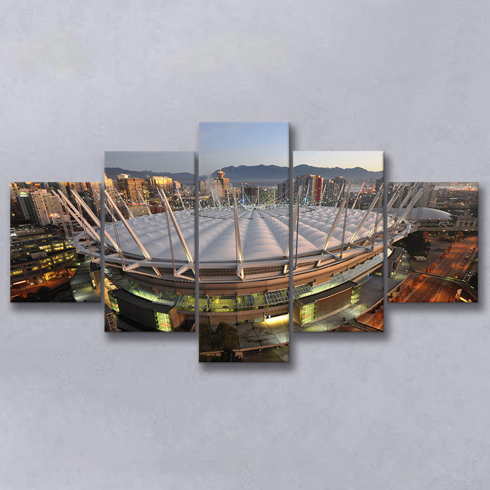 Bc Place Aerial View, Stadium Canvas, Sport Art, Large Canvas, Multi Panels, Canvas Prints Wall Art Decor