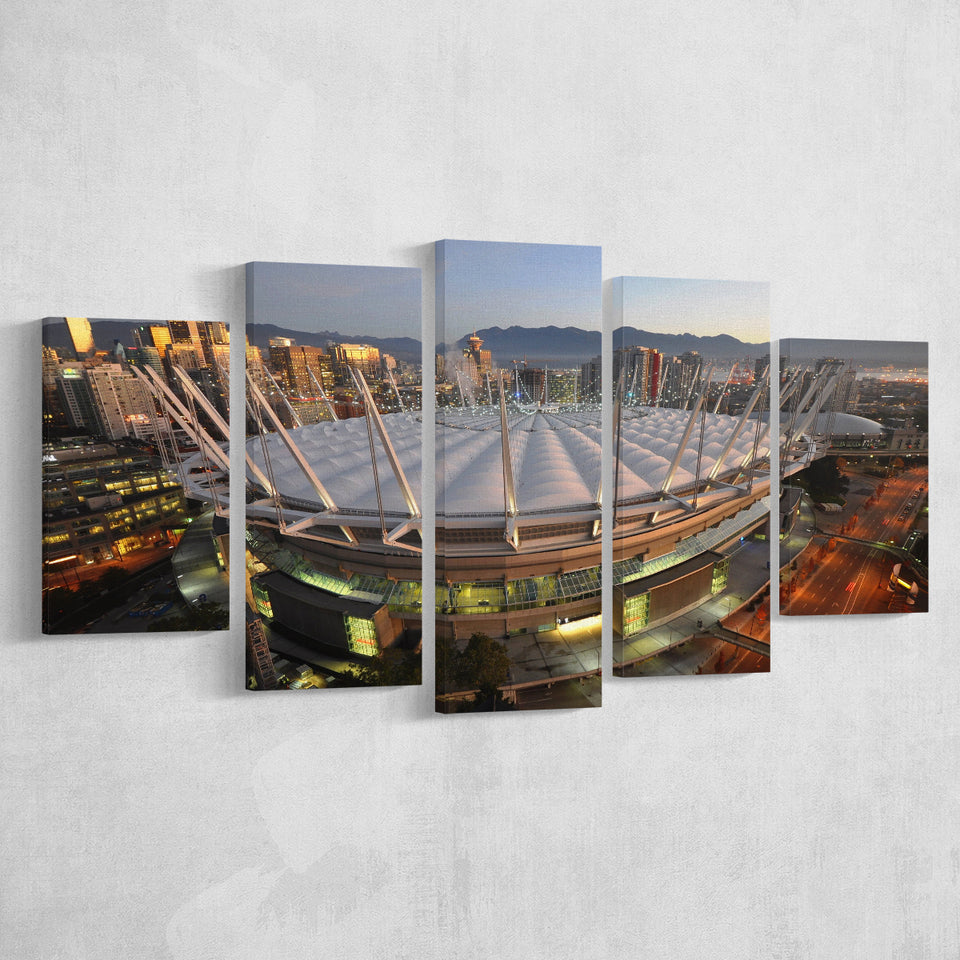 Bc Place Aerial View, Stadium Canvas, Sport Art, Large Canvas, Multi Panels, Canvas Prints Wall Art Decor