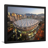 Bc Place Aerial View, Stadium Canvas, Sport Art, Gift for him, Framed Art Prints Wall Art Decor, Framed Picture