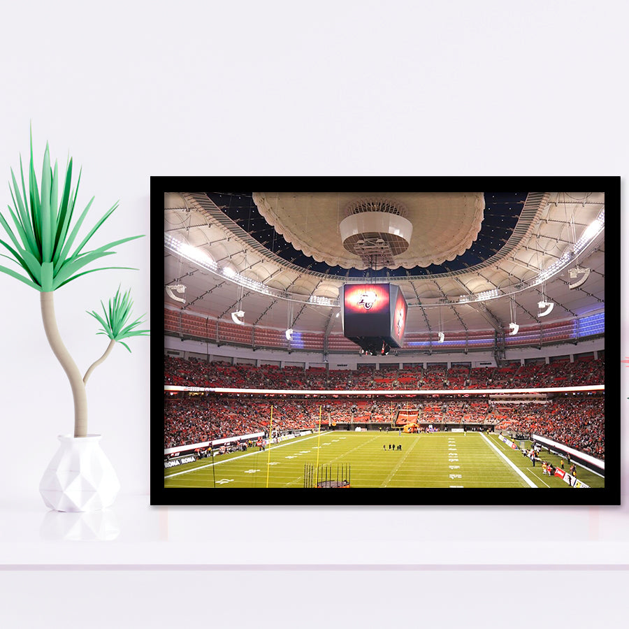 Bc Place Pavilion, Stadium Canvas, Sport Art, Gift for him, Framed Art Prints Wall Art Decor, Framed Picture