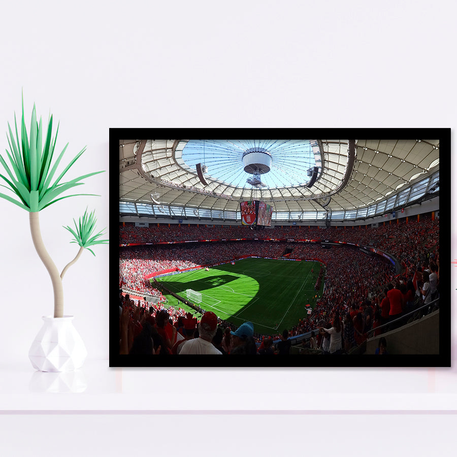 Bc Place, Stadium Canvas, Sport Art, Gift for him, Framed Art Prints Wall Art Decor, Framed Picture