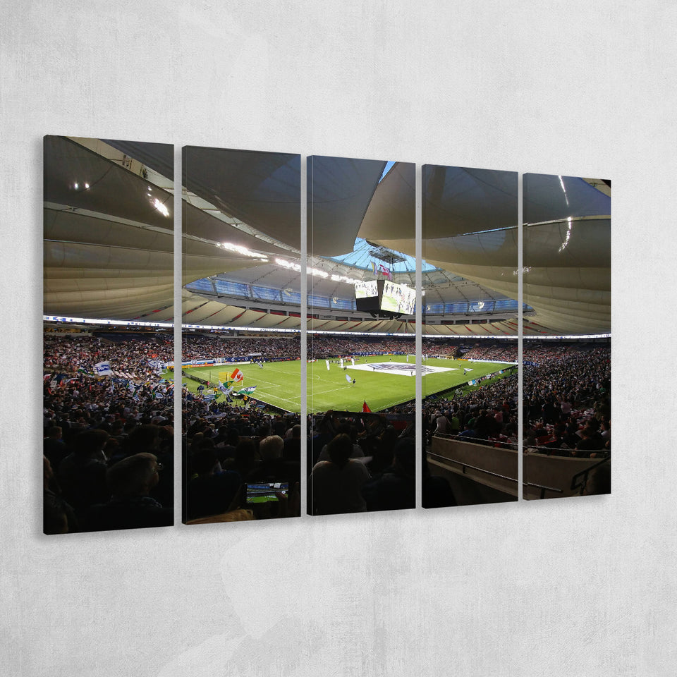 Bc Place Stadium, Stadium Canvas, Sport Art, Gift for him, Multi Panels B, Canvas Prints Wall Art Decor