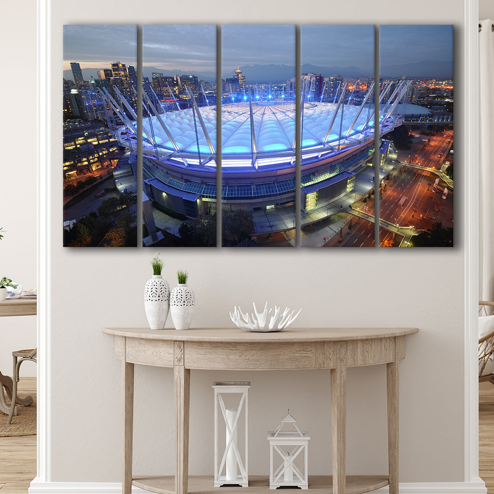 Bc Place Stadium Vancouver, Stadium Canvas, Sport Art, Gift for him, Multi Panels B, Canvas Prints Wall Art Decor