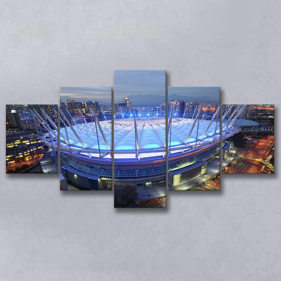 Bc Place Stadium Vancouver, Stadium Canvas, Sport Art, Large Canvas, Multi Panels, Canvas Prints Wall Art Decor