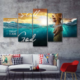Be Still And Know That I Am God 5 Pieces Canvas Prints Wall Art - Painting Canvas, Multi Panel
