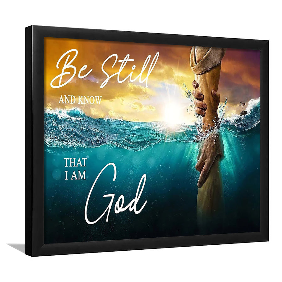 Be Still And Know That I Am God Framed Art Prints Wall Art Decor - Painting Prints, Framed Picture