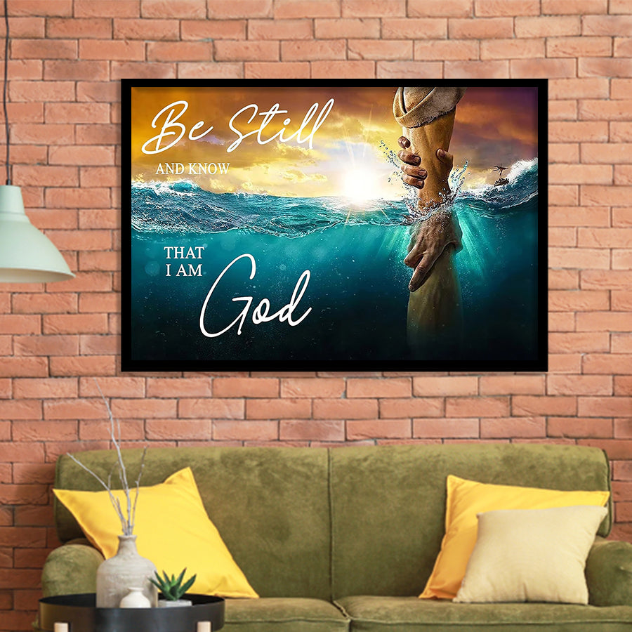 Be Still And Know That I Am God Framed Art Prints Wall Art Decor - Painting Prints, Framed Picture