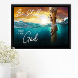 Be Still And Know That I Am God Framed Canvas Prints Wall Art - Painting Canvas, Floating Frame, Wall Decor
