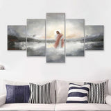 Be Still My Soul Abstract Art 5 Pieces Canvas Prints Wall Art - Painting Canvas, Multi Panel