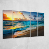 Beach 5 Piece B Canvas Prints Wall Art Decor, Multi Panels,Large Canvas, Home Decor