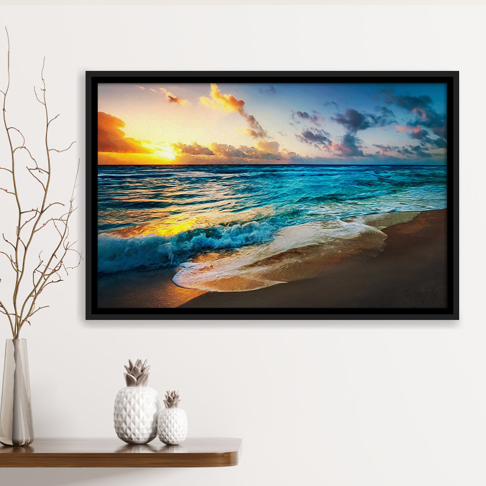 Beach Framed Canvas Prints Wall Art Decor - Painting Canvas, Framed Picture, Home Decor