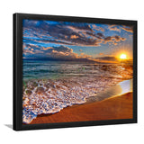 Beach Sunlight Framed Art Prints Wall Decor - Painting Prints, Wall Art, Framed Picture, Black Frame