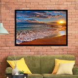 Beach Sunlight Framed Art Prints Wall Decor - Painting Prints, Wall Art, Framed Picture, Black Frame