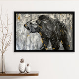 Bear Abstract Painting Framed Canvas Prints Wall Art - Painting Canvas, Floating Frame, Wall Decor
