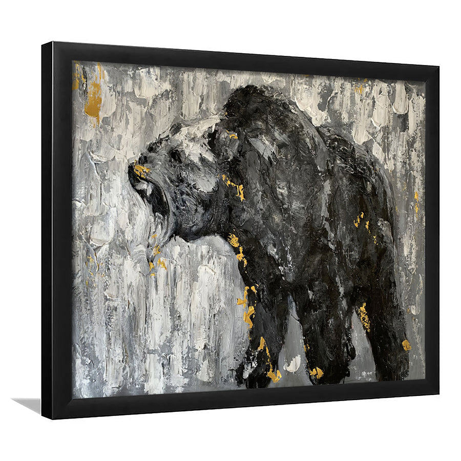 Bear Abstract Painting Framed Art Prints Wall Art Decor - Painting Prints, Framed Picture