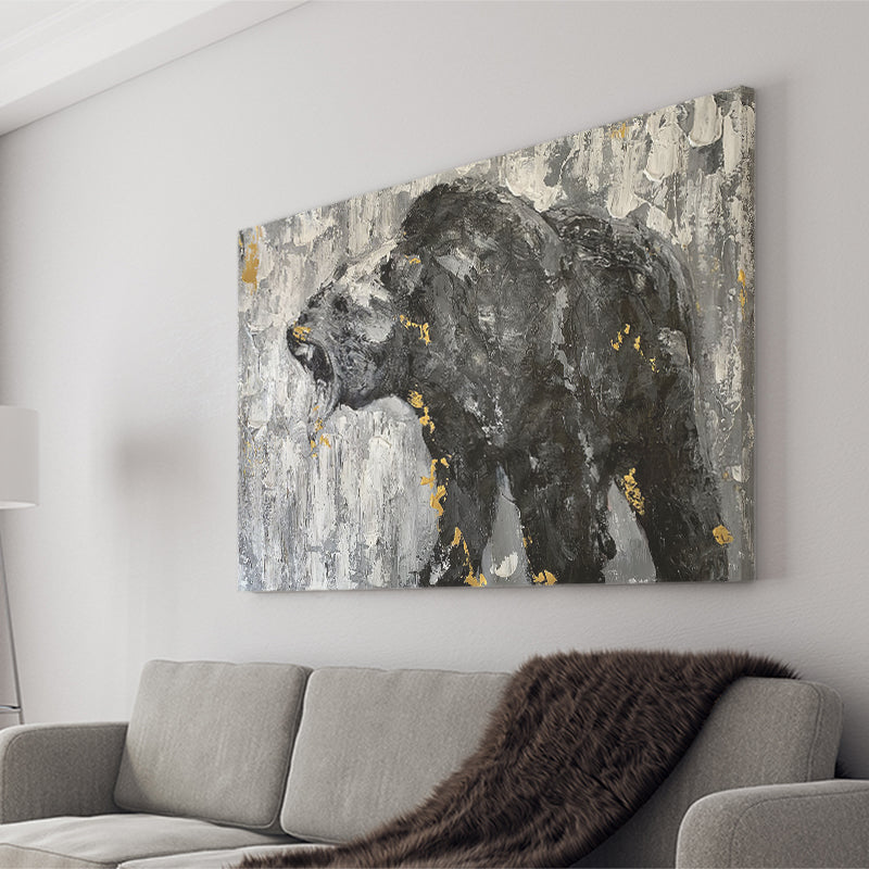 Bear Abstract Painting Canvas Prints Wall Art - Painting Canvas, Art Prints, Wall Decor
