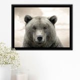 Bear Portrait Framed Canvas Prints Wall Art - Painting Canvas, Floating Frame, Wall Decor