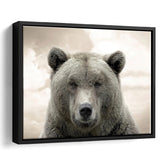 Bear Portrait Framed Canvas Prints Wall Art - Painting Canvas, Floating Frame, Wall Decor
