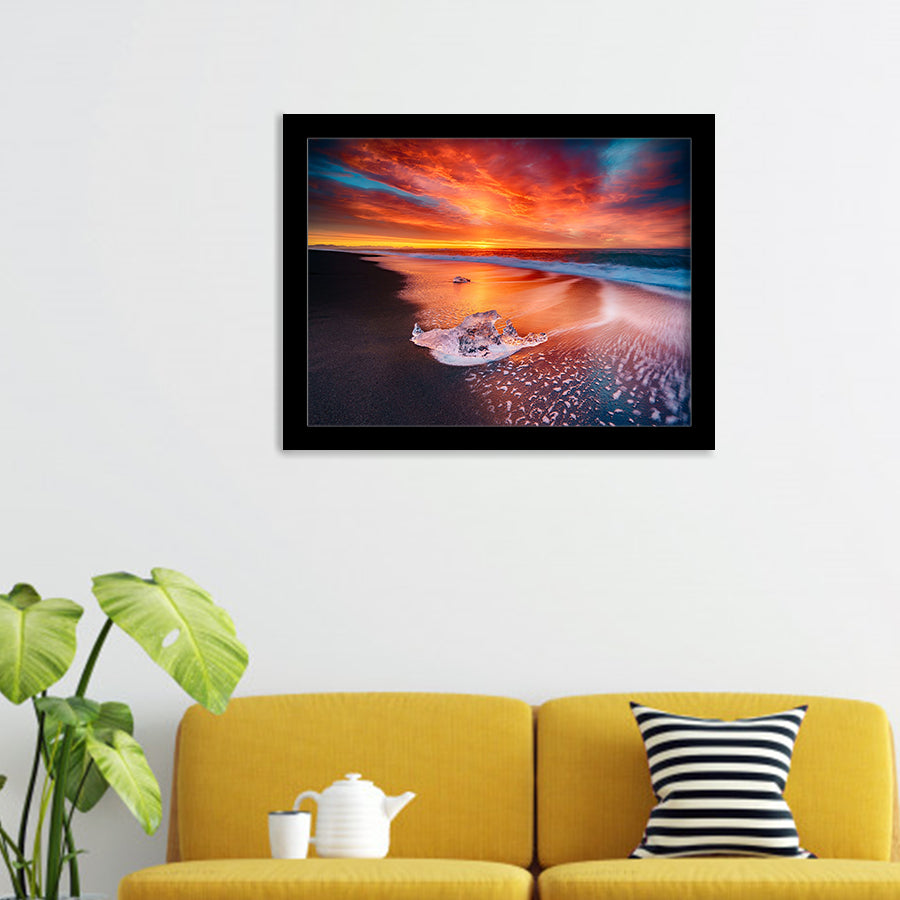 Beautiful Beach Sunset Framed Art Prints - Framed Prints, Prints For Sale, Painting Prints,Wall Art Decor