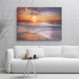 Beautiful Blue Sky Sunset Canvas Wall Art - Canvas Prints, Prints For Sale, Painting Canvas,Canvas On Sale