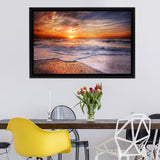 Beautiful Blue Sky Sunset Framed Canvas Wall Art - Canvas Prints, Prints For Sale, Painting Canvas,Framed Prints