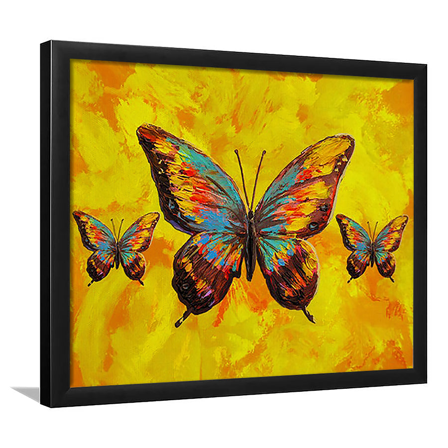 Wall Art Print, butterfly colorful, acrylic painting