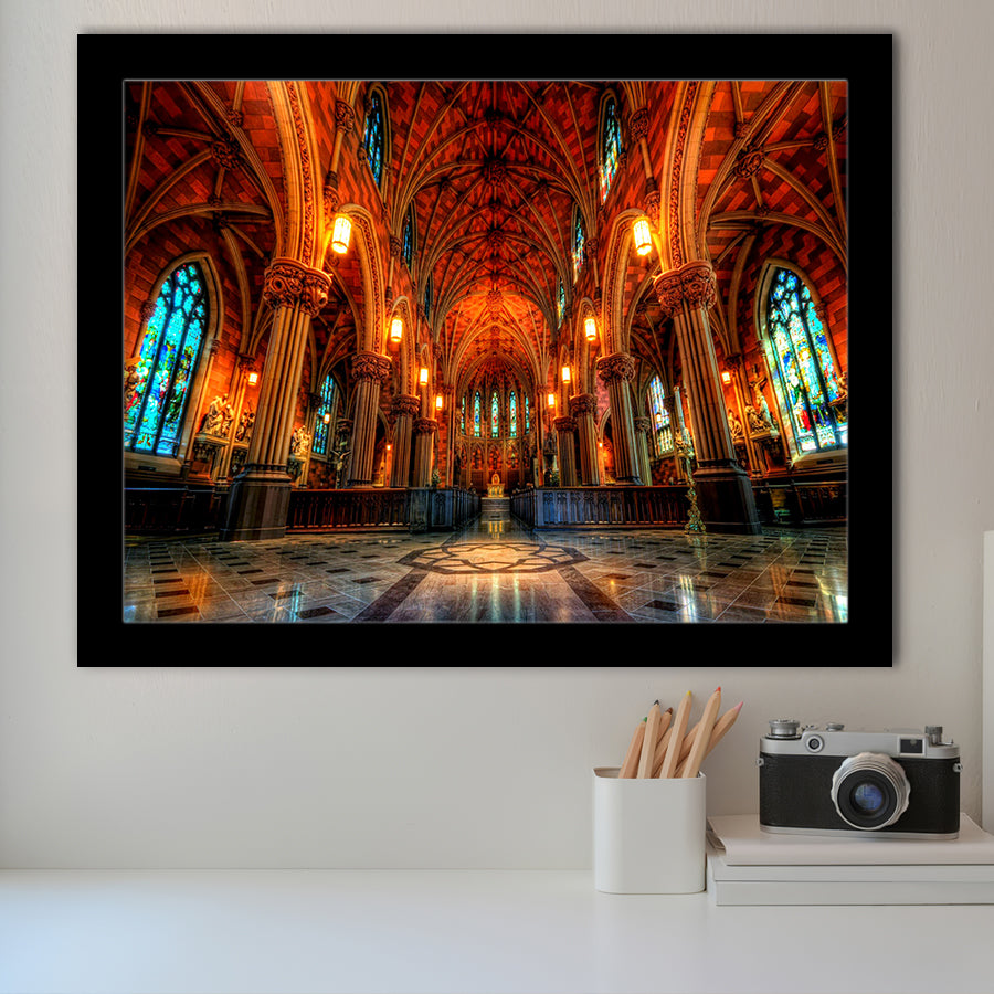 Beautiful Cathedral, Framed Art Prints Wall Art Home Decor, Ready to Hang