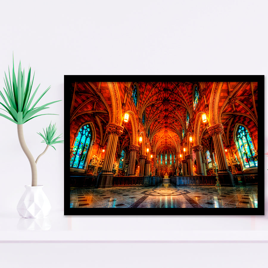 Beautiful Cathedral, Framed Art Prints Wall Art Home Decor, Ready to Hang