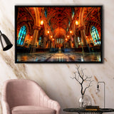 Beautiful Cathedral, Framed Canvas Prints Wall Art Home Decor,Floating Frame, Ready to Hang